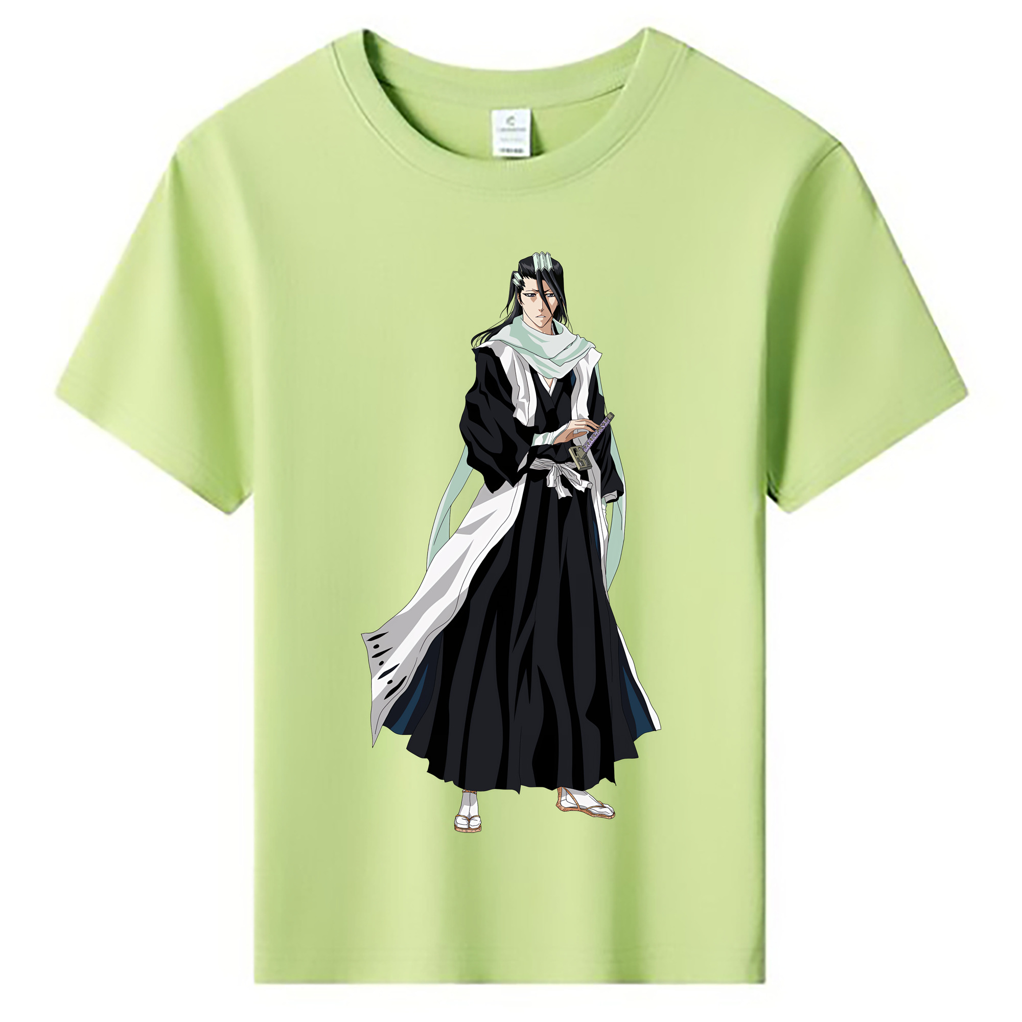 （画像用） ブリーチ くちき びゃくや BLEACH Kuchiki Byakuya 綿100％キッズTシャツ（フロントプリント）